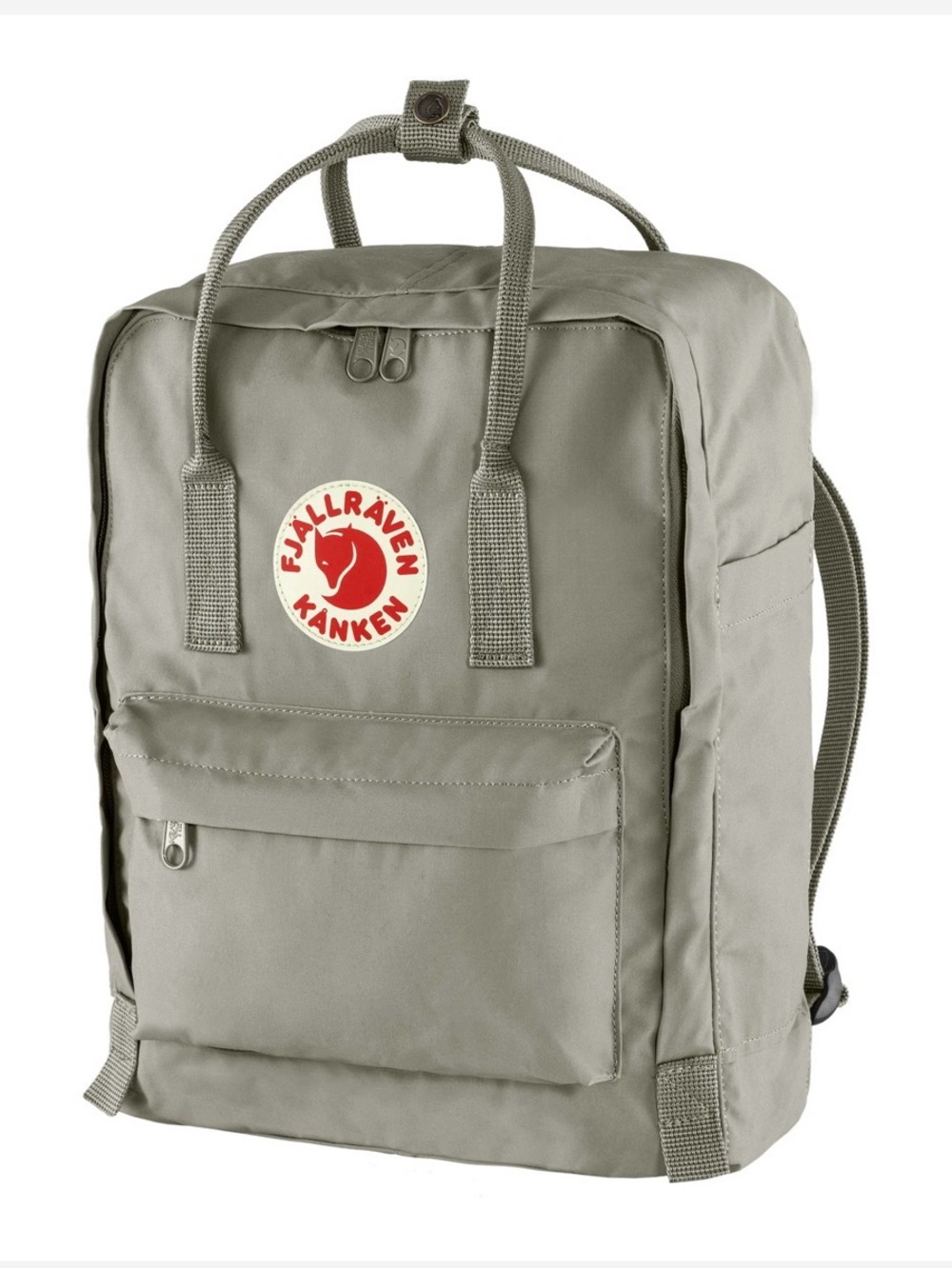 Fjallraven Kanken Backpack in Gray with Red Logo